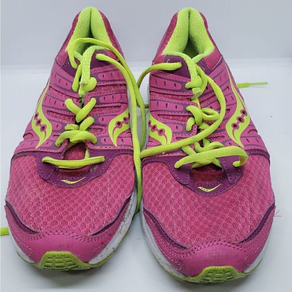 Saucony grid XT-600 size 8.5 green and pink running shoes - Picture 2 of 7